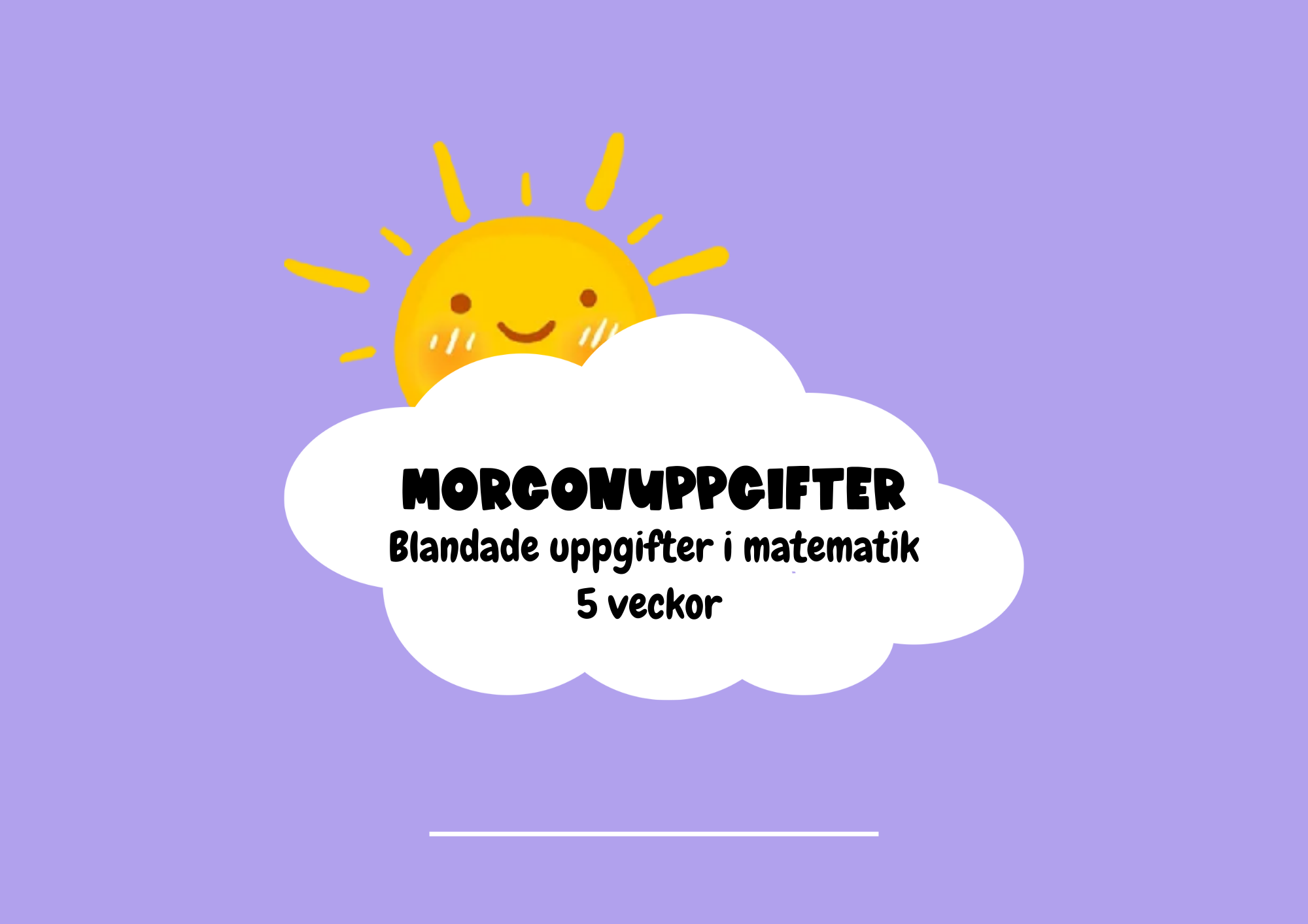 Morgonuppgifter för 5 veckor (blandade uppgifter i matte)
