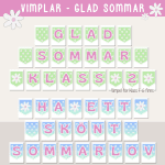 Vimplar – Sommarlov – Glad sommar – Dekorera klassrummet - bild 1