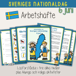 Sveriges nationaldag – 6 juni – Arbetshäfte med fakta och olika uppgifter – Sverige - bild 1