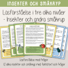 Insekter och andra småkryp - Läsförståelse i tre nivåer - 12 olika faktablad med frågor.