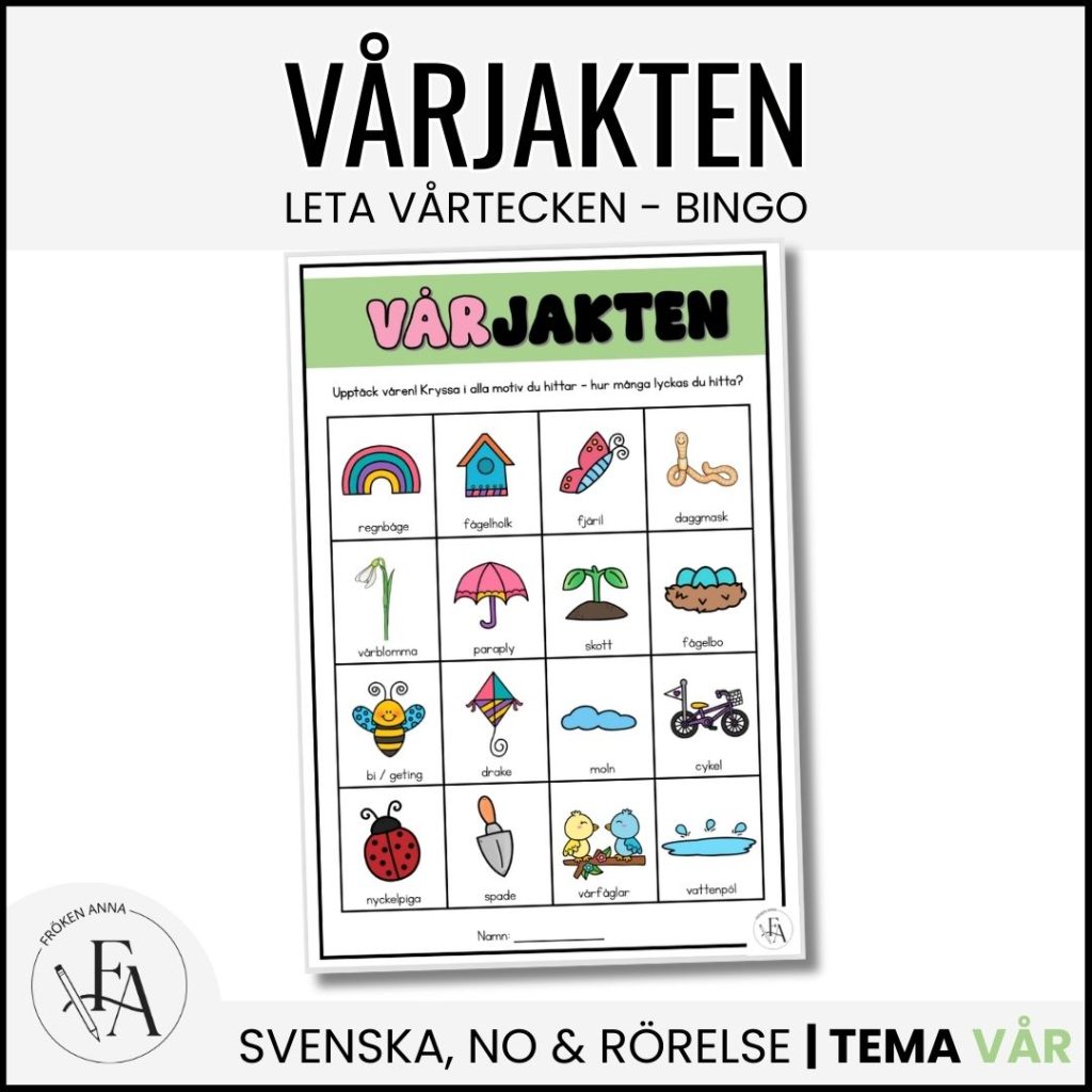 Vårjakten | Naturbingo tema vår