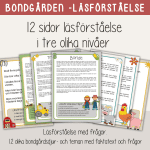Läs- och skrivpaket – Tema Bondgården – Faktatexter i 3 olika nivåer och skrivblad. - bild 2