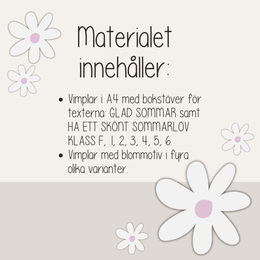 Vimplar - Sommarlov - Glad sommar - Dekorera klassrummet
