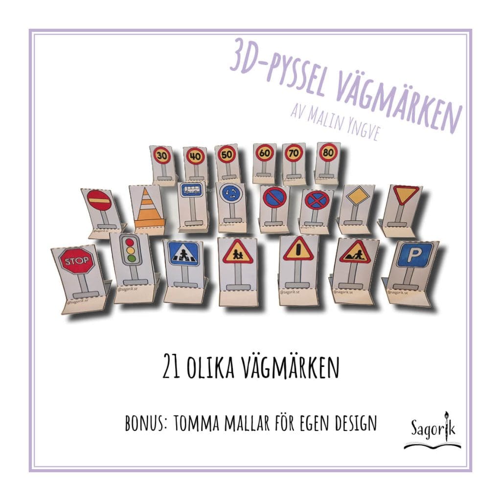 3D-pyssel Vägmärken till staden