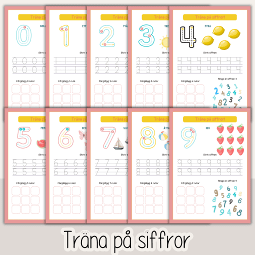 Sommar - Arbetshäfte bokstäver och siffror - sommartema