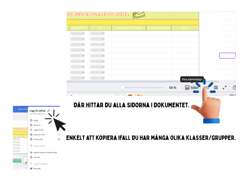 Mall för att dokumentera händelser samt kontakt med VH