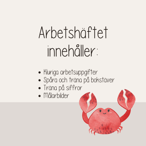 Sommar - Arbetshäfte bokstäver och siffror - sommartema