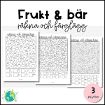 Räkna och färglägg – Frukt & bär - bild 1