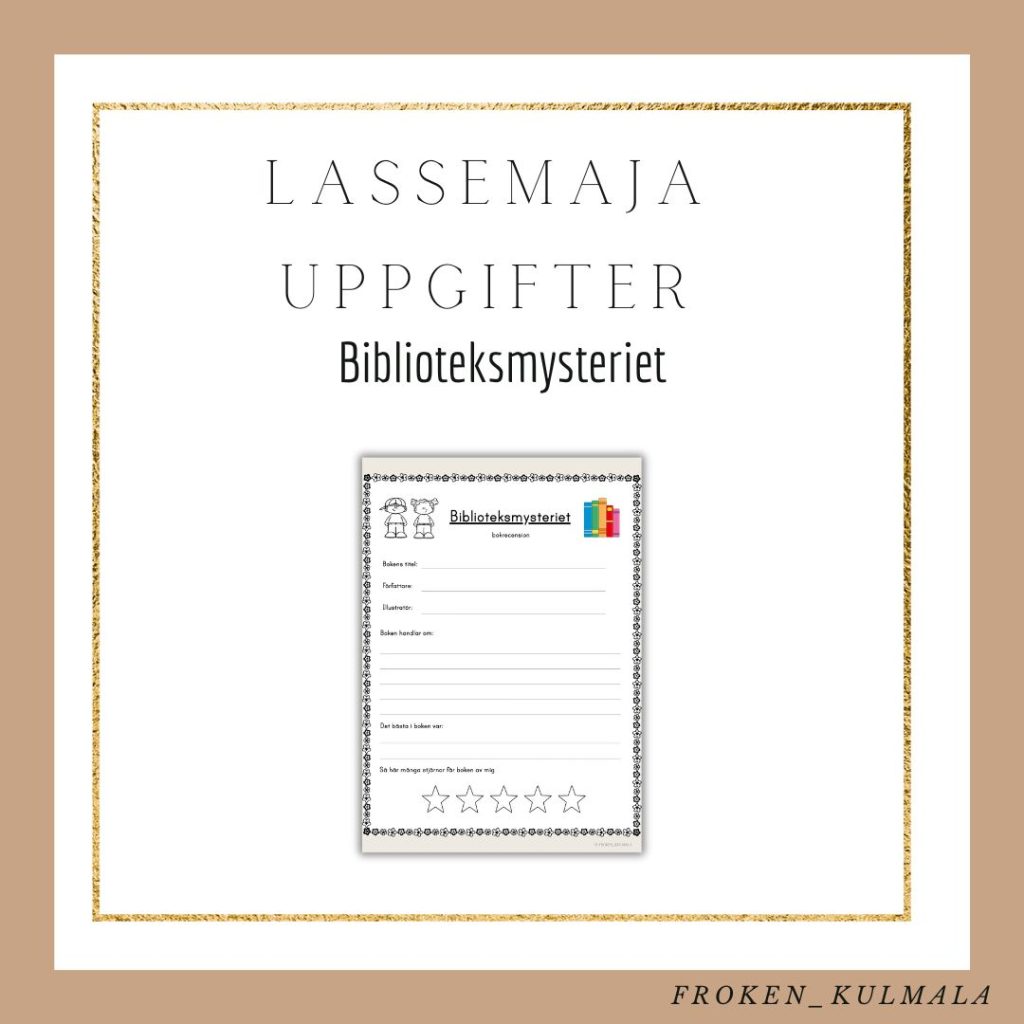 LasseMaja arbetsblad: Biblioteksmysteriet