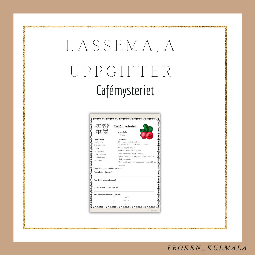 LasseMaja arbetsblad: Cafémysteriet