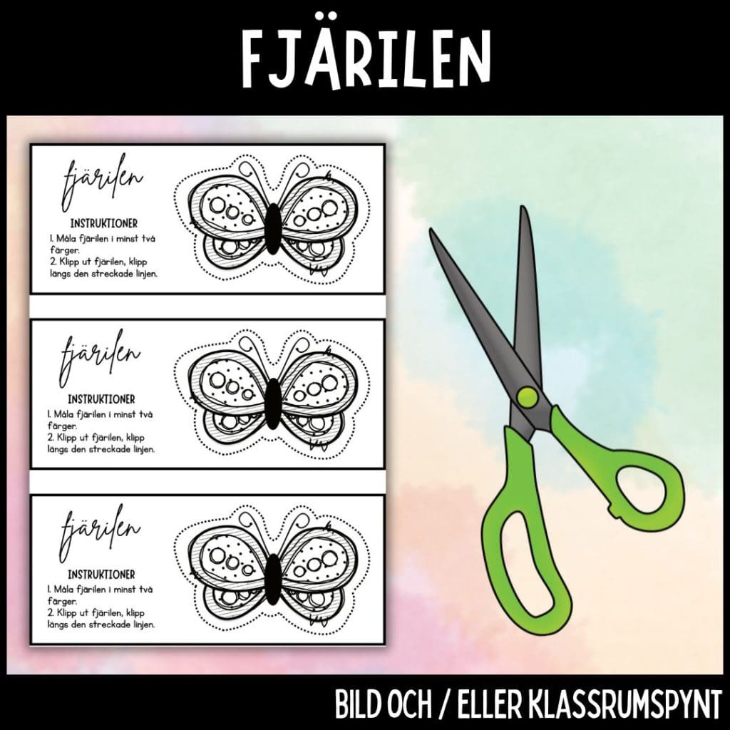 Fjärilen – klassrumsdekoration