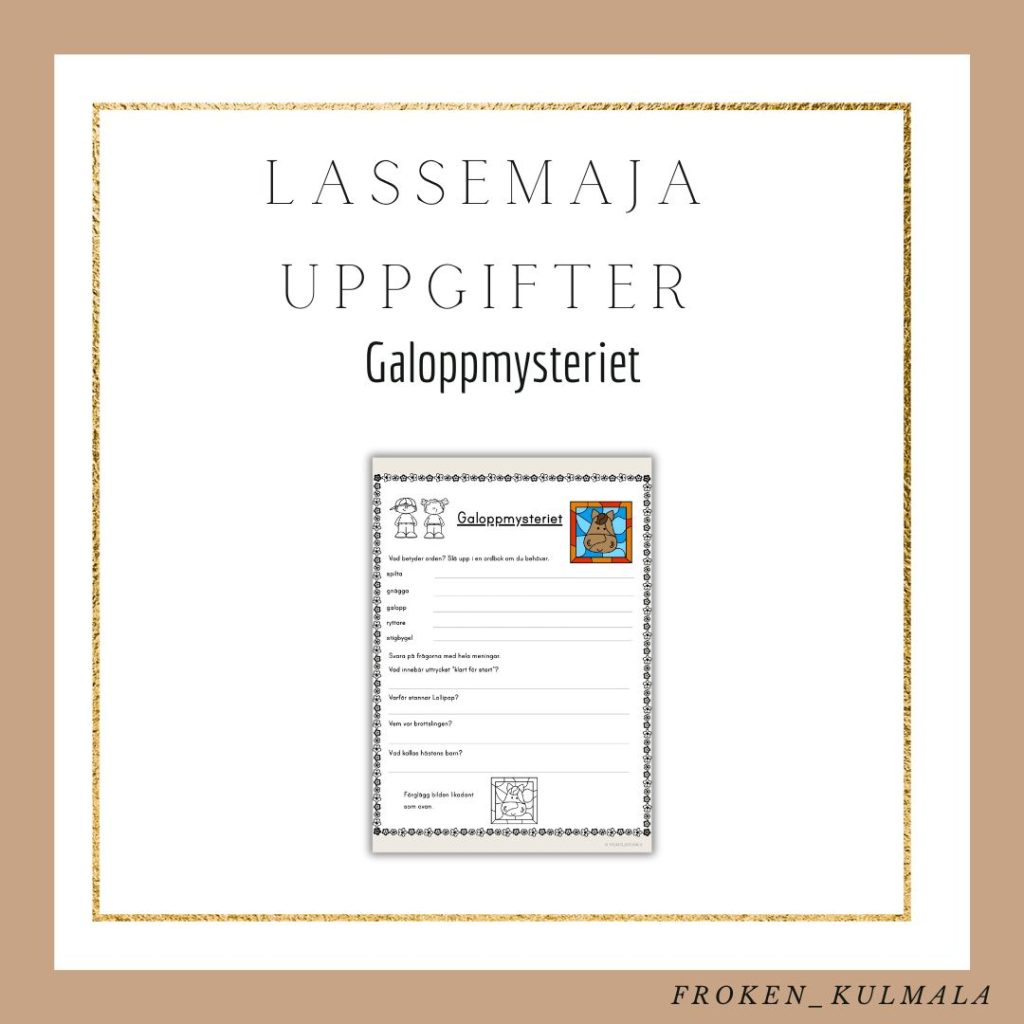 LasseMaja arbetsblad: Galoppmysteriet