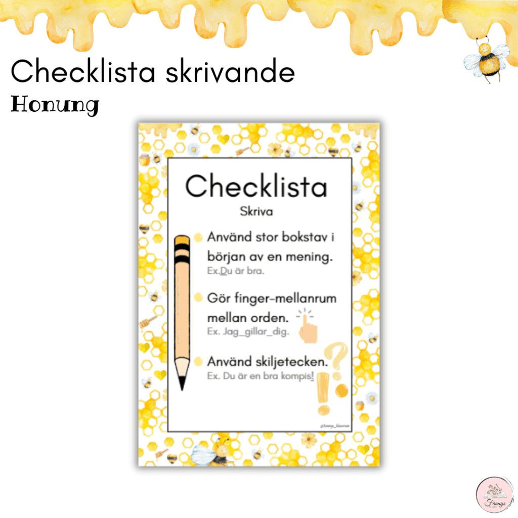 Honungspaket: Checklista skrivande