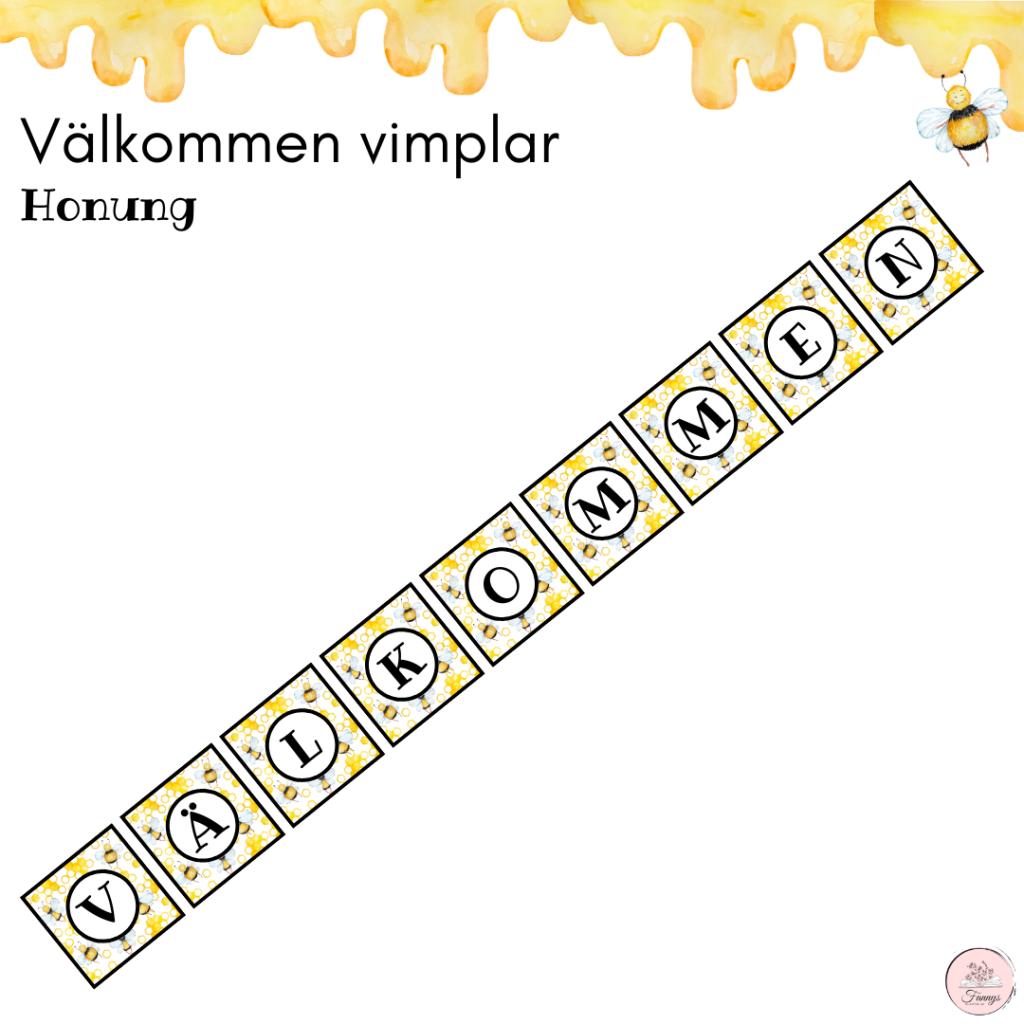 Honungspaket: Välkomst-vimpel