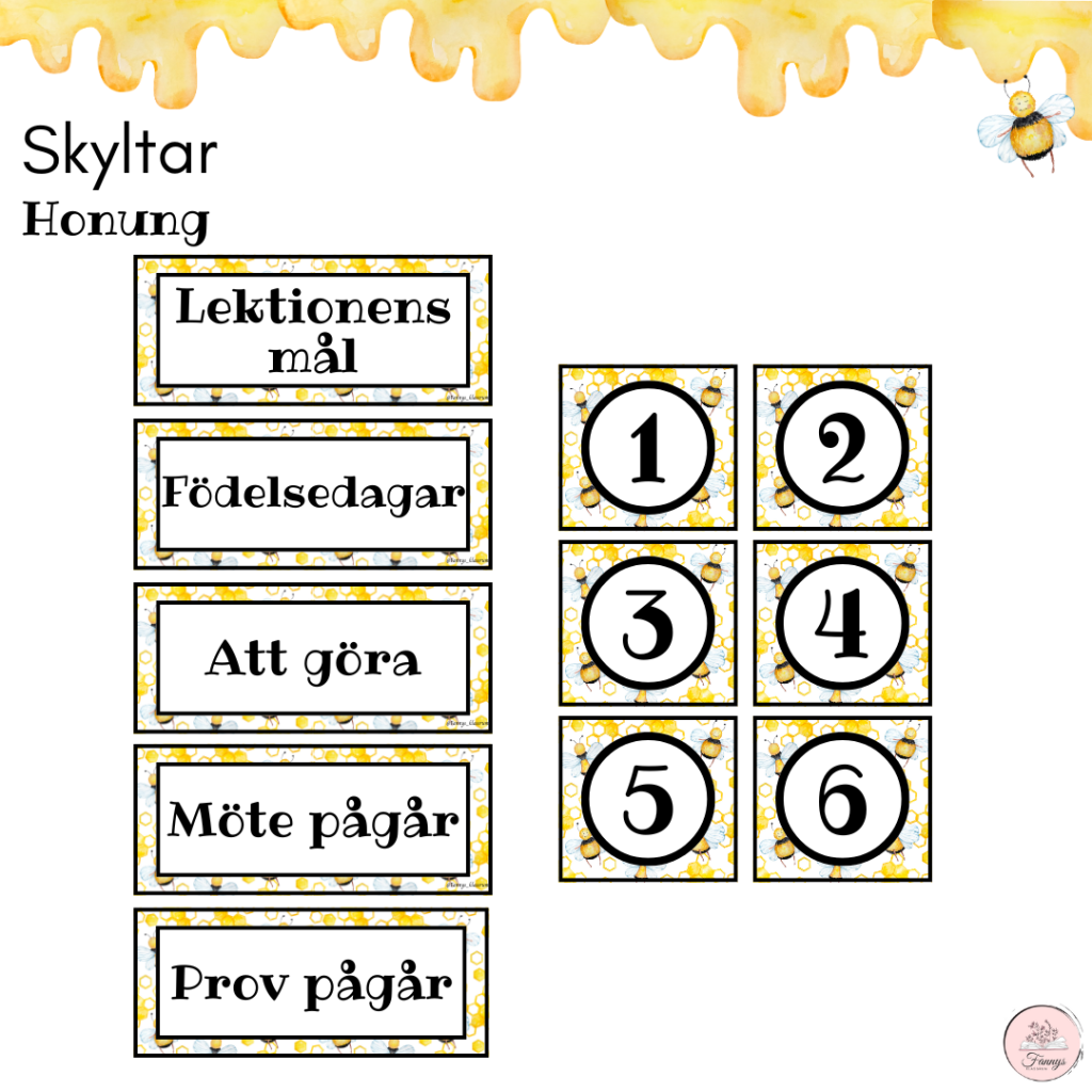 Honungspaket: Skyltar