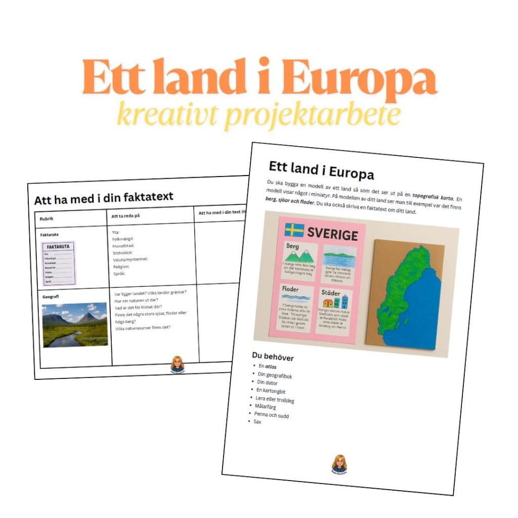 Ett land i Europa: kreativ fakta och modellbygge i ett!