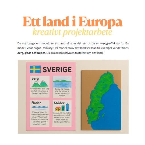 Ett land i Europa: kreativ fakta och modellbygge i ett!