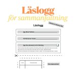 Enkel läslogg för sammanfattning - bild 1