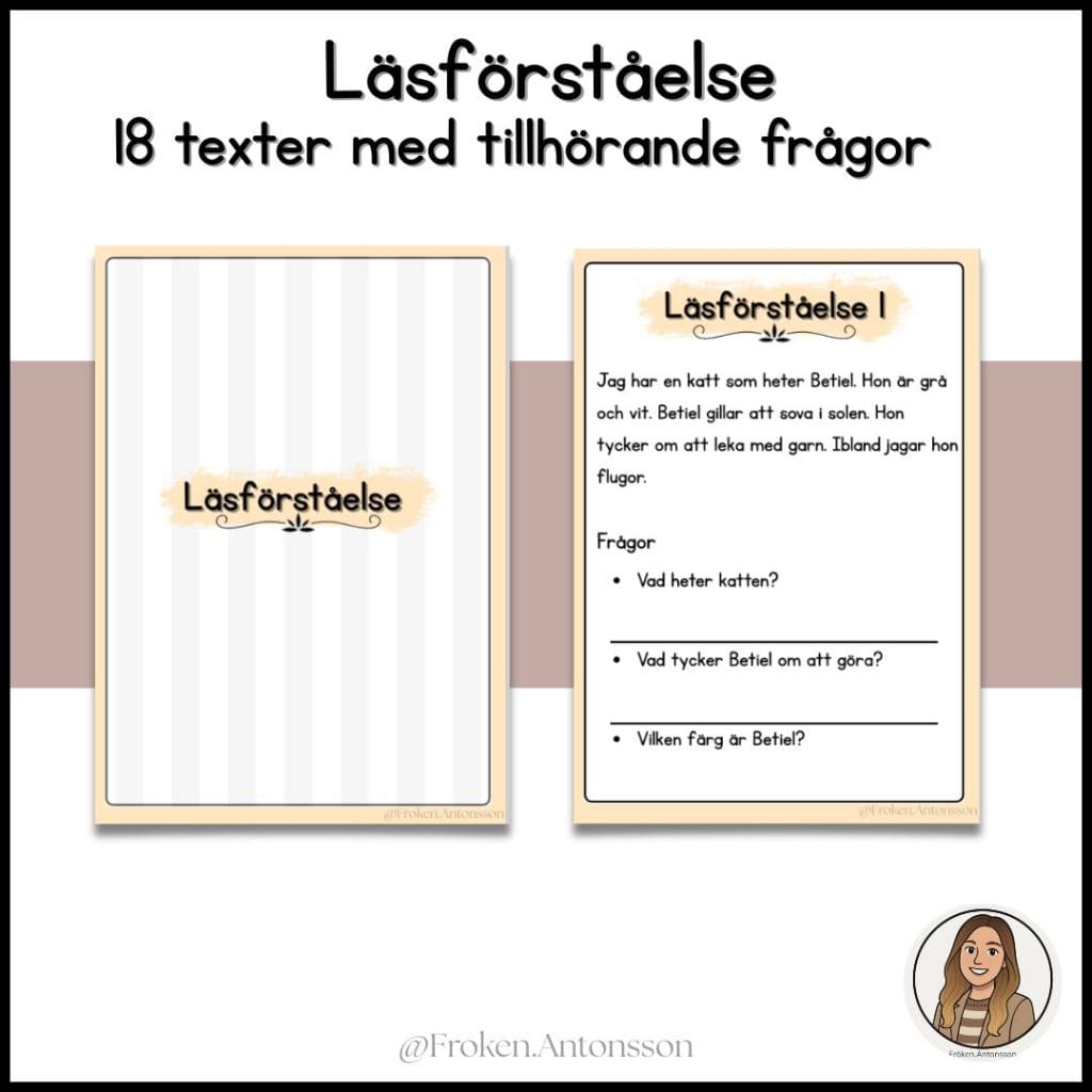 Läsförståelsehäfte nivå 2.