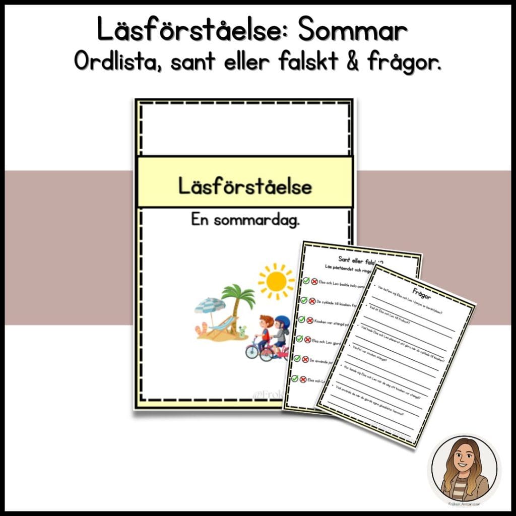 Läsförståelsehäfte – sommar