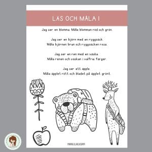 Läs och Måla - 4 stenciler