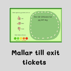 Exit tickets