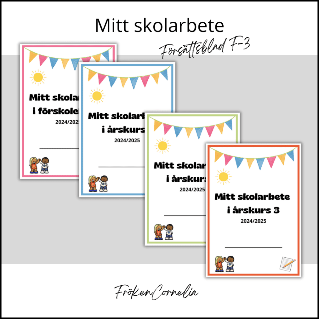 Försättsblad – Mitt skolarbete