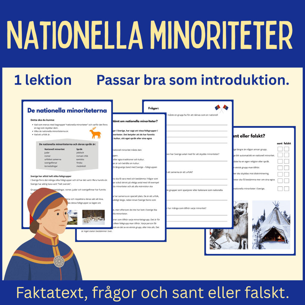 Nationella minoriteter, 1 lektion