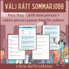 Välj rätt sommarjobb - Träna läsförståelse och samhällsyrken