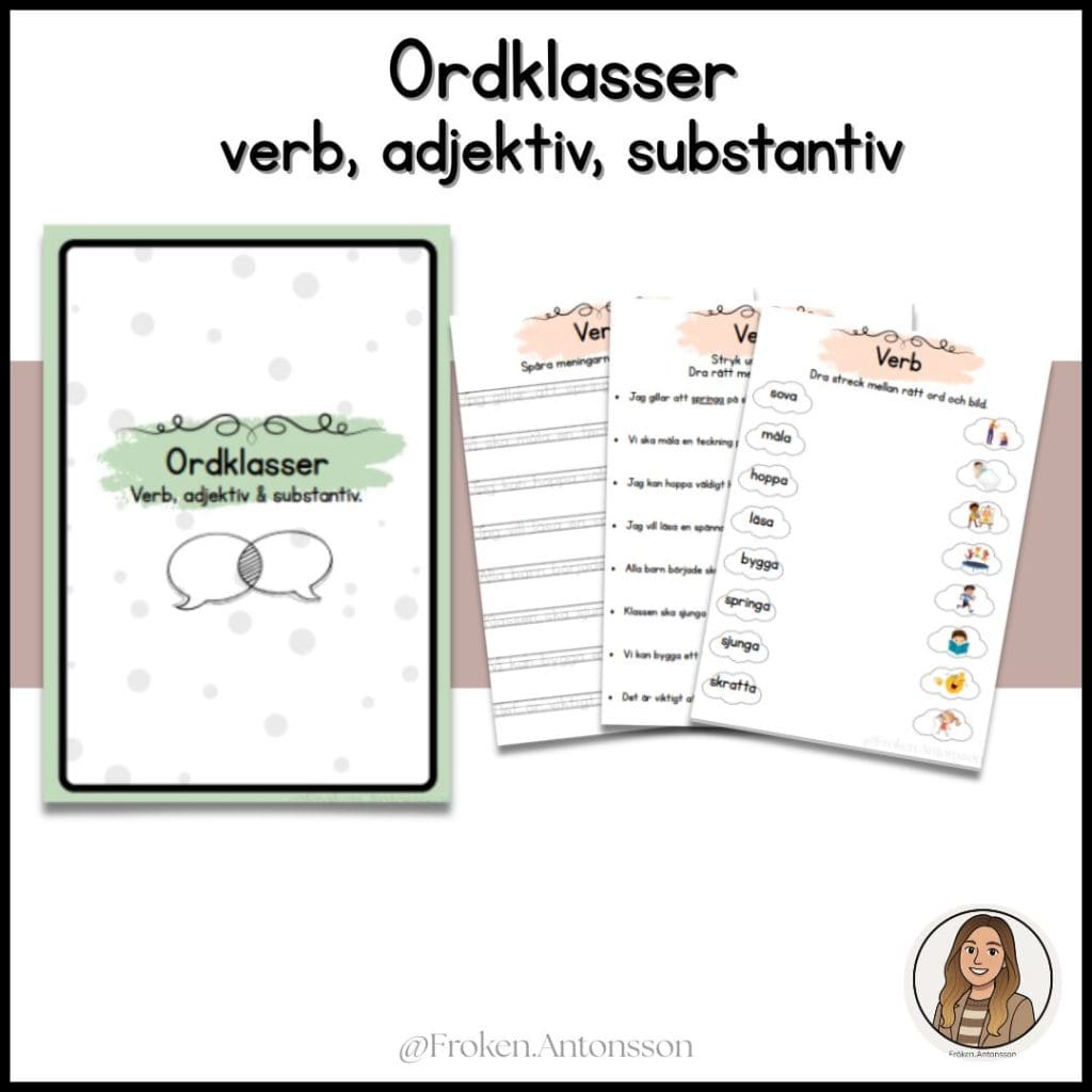 Ordklasser häfte – verb, adjektiv, substantiv