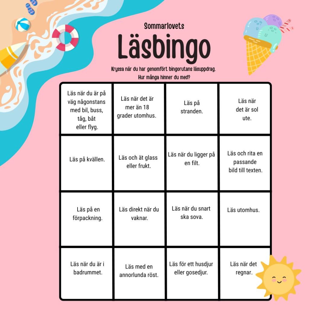 Läsbingo sommarlov