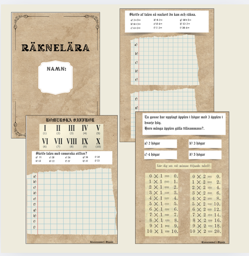 Skolan förr i tiden - En skoldag i början av 1900-talet