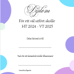 Stort paket med diplom ht 24 – vt 25 - bild 8