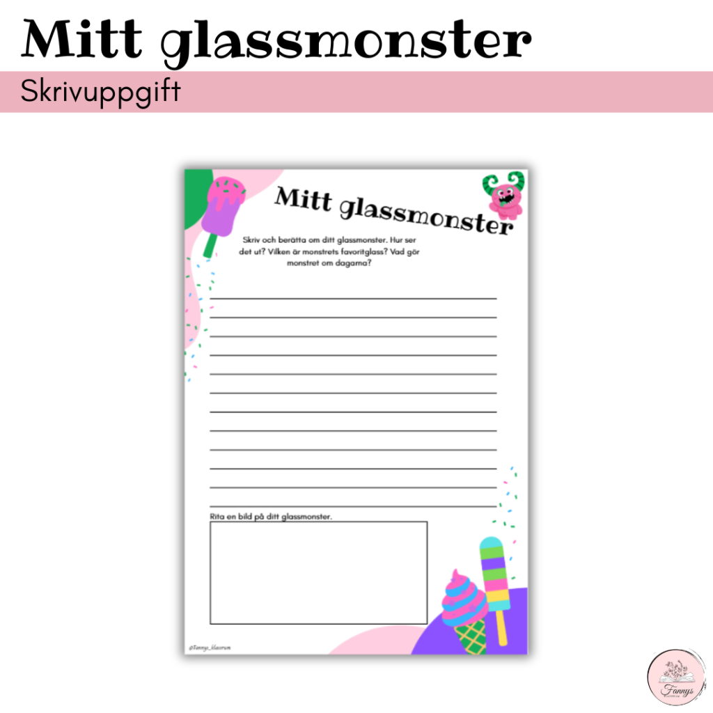 Skrivuppgift- Mitt glassmonster