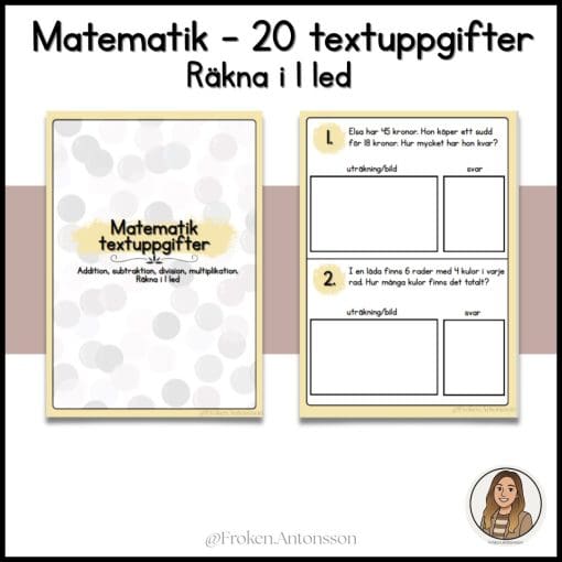 Textuppgifter - matematik - 4 räknesätt.