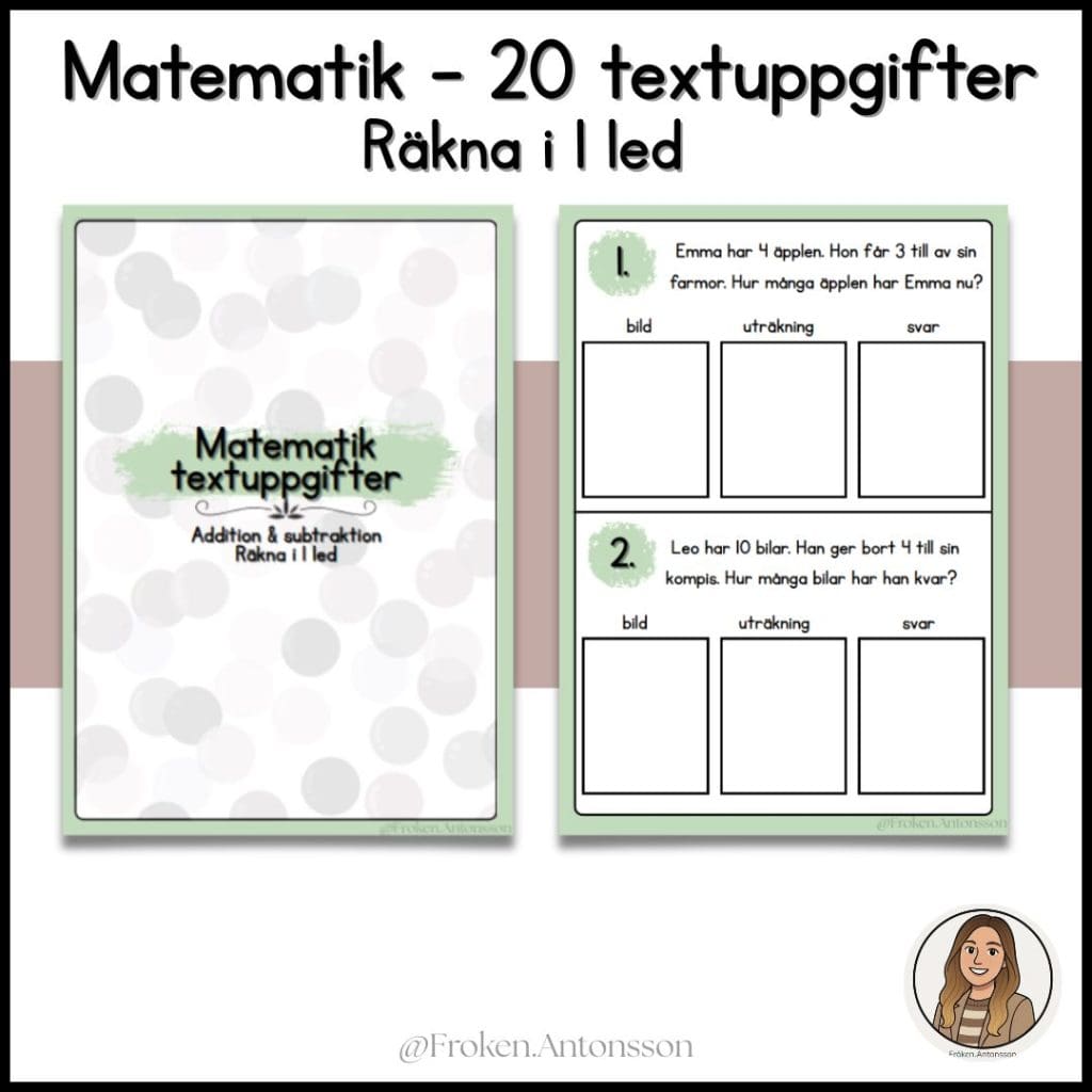 Textuppgifter – matematik – addition & subtraktion