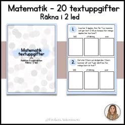 Textuppgifter - matematik - addition & subtraktion