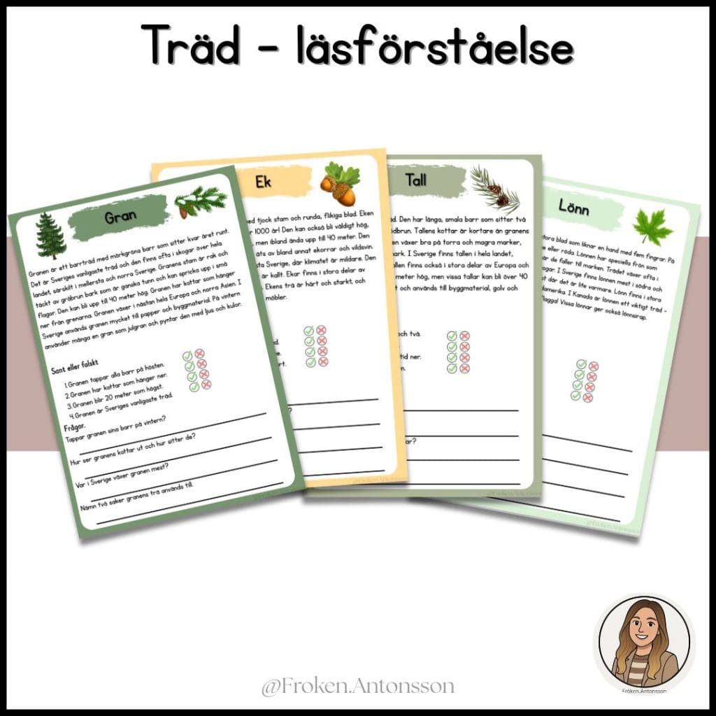 Träd – läsförståelse
