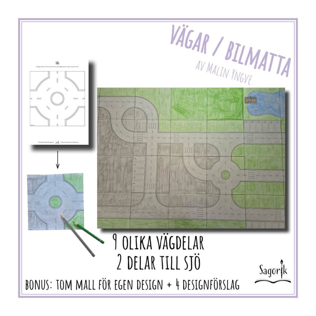 Vägar till stad (bilmatta)