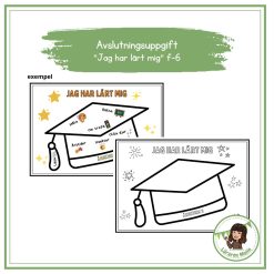 Avslutningsuppgift "jag har lärt mig" f-6