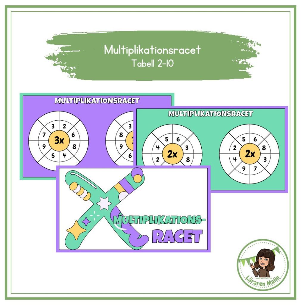 Multiplikationsracet – tabell 2-10