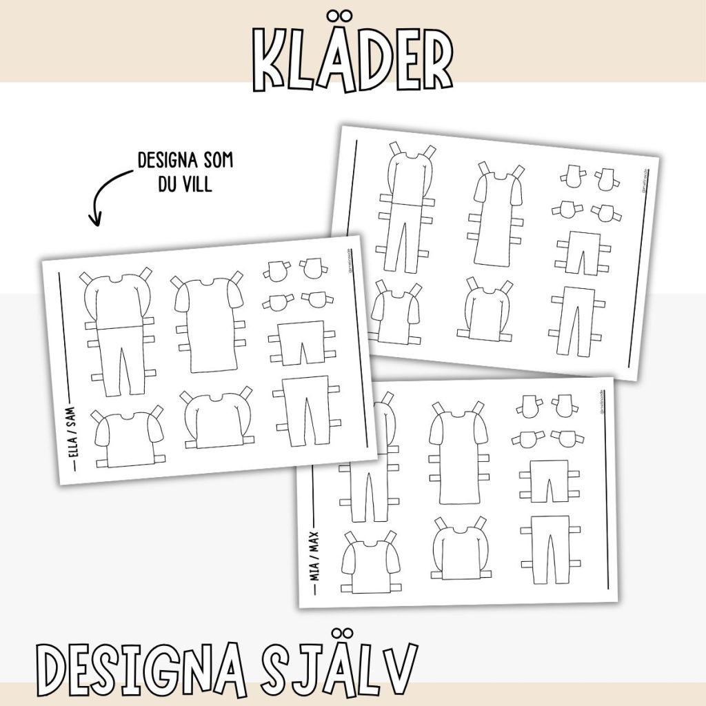 Tillägg klippdockor – Designa själv