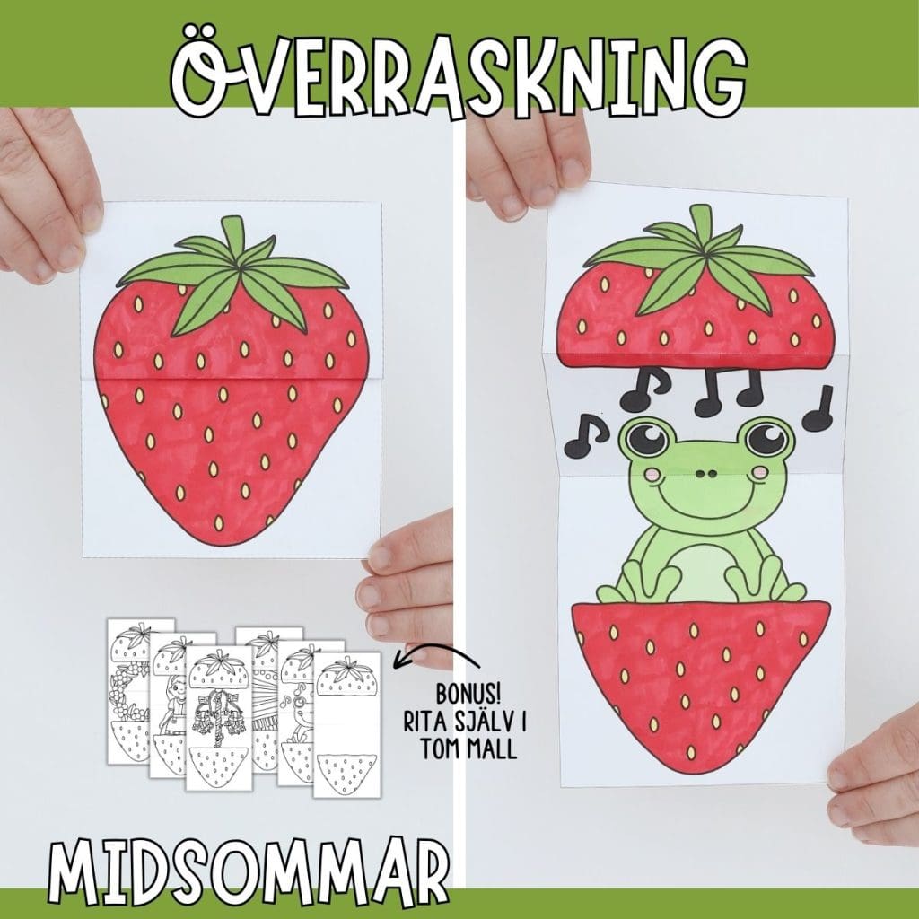 Midsommarpyssel – öppna jordgubben
