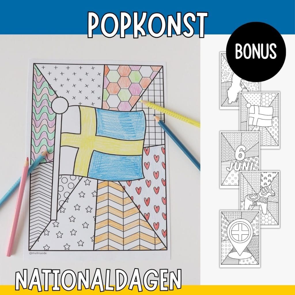 Sveriges nationaldag – målarbilder popkonst