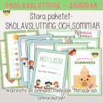 Skolavslutning och sommar – Stort paket – Minnesbok, arbetshäfte och skattjakt - bild 1