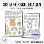 Sista dagen på förskolan – Poster & målarbild - bild 1