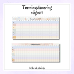 Mall för planeringsunderlag/schema/veckoplanering – redigerbar - bild 2
