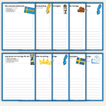Sveriges nationaldag – Skrivkort – Tema Sverige | Skrivuppgifter inför nationaldagen - bild 2