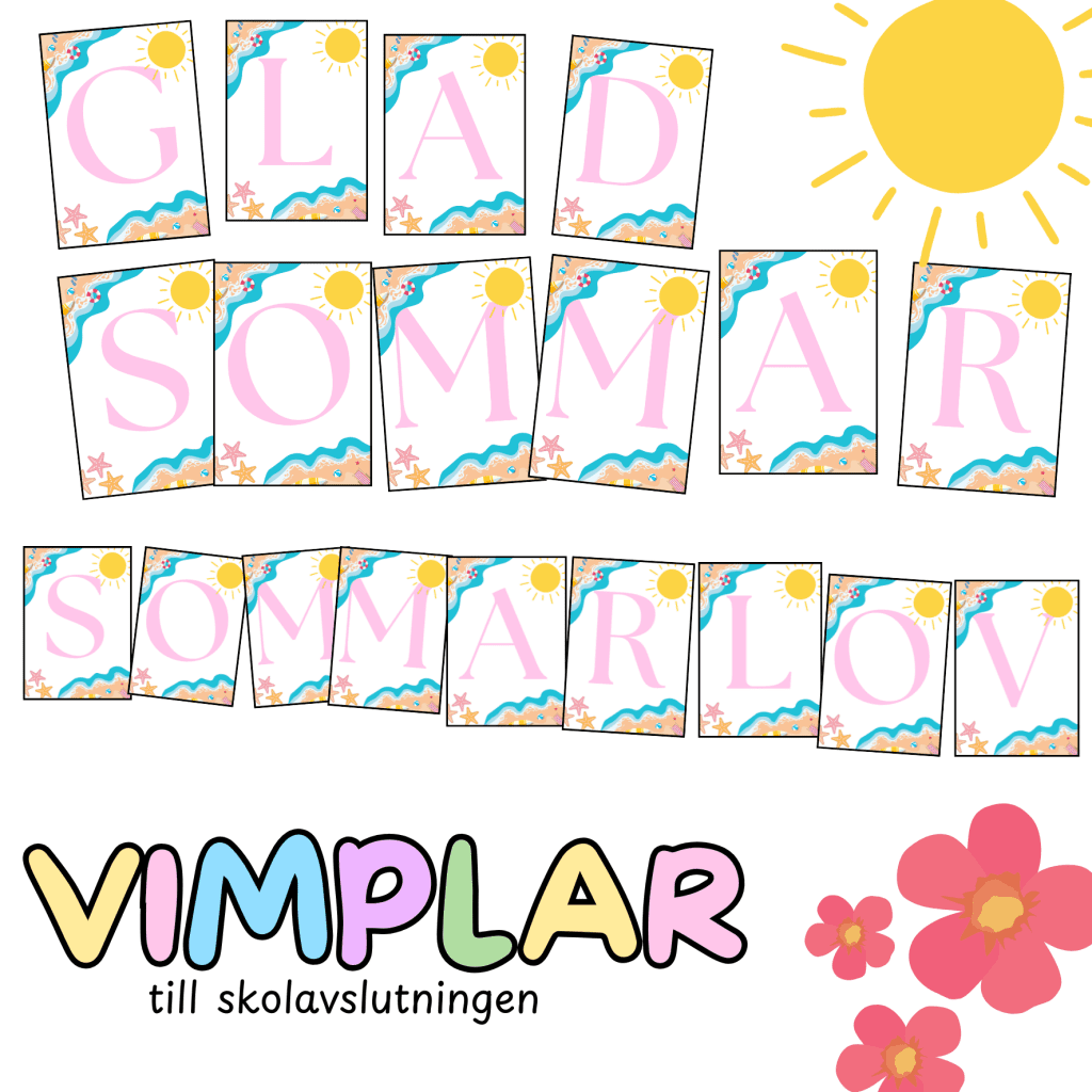 Vimplar till skolavslutningen