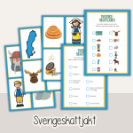 Sveriges nationaldag – Paket med arbetshäfte, skattjakt och tipspromenad – 6 juni - bild 3